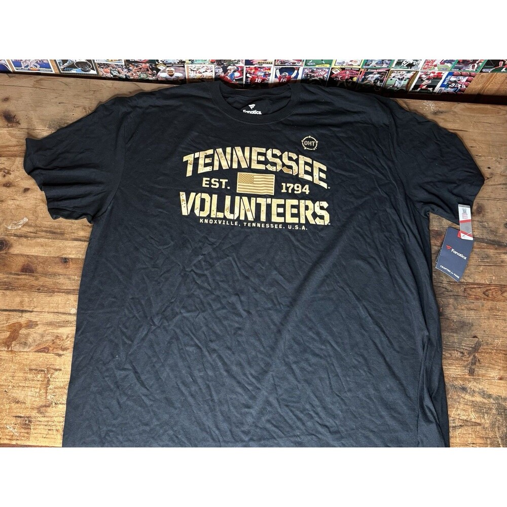 Fanatics Tennessee Volunteers OHT Men’s T-Shirt Black Size 3XL Camo NWT Desert